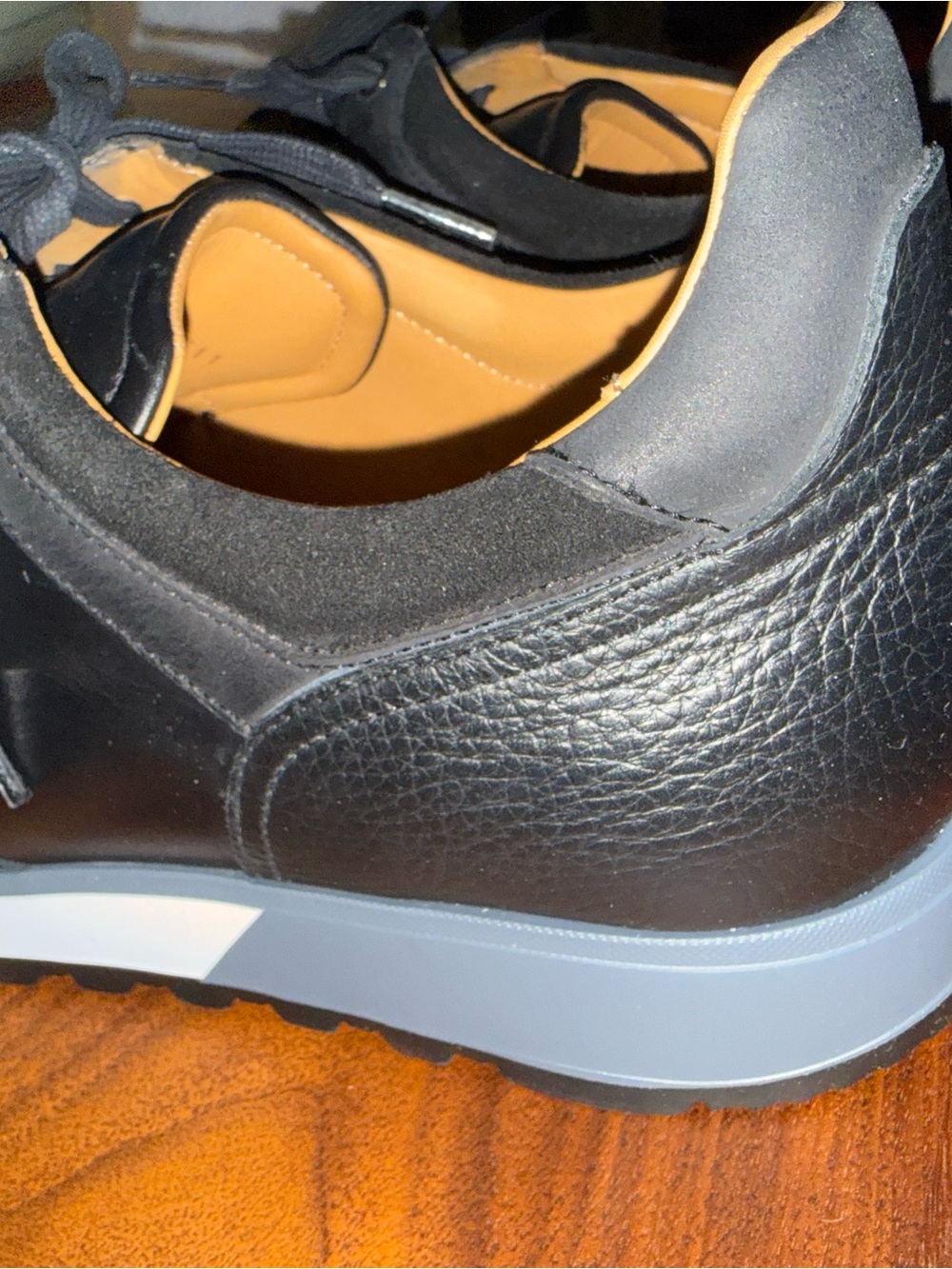 Magnanni Men’s Arco Black Leather Lace-Up Sneakers RETAIL $550 — NEW IN BOX - Picture 9 of 10